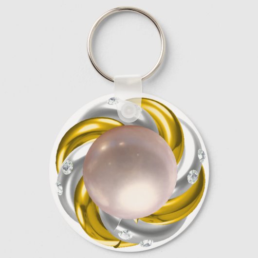 PORTE-CLÉS PERLES ET DIAMANTS (Recto)