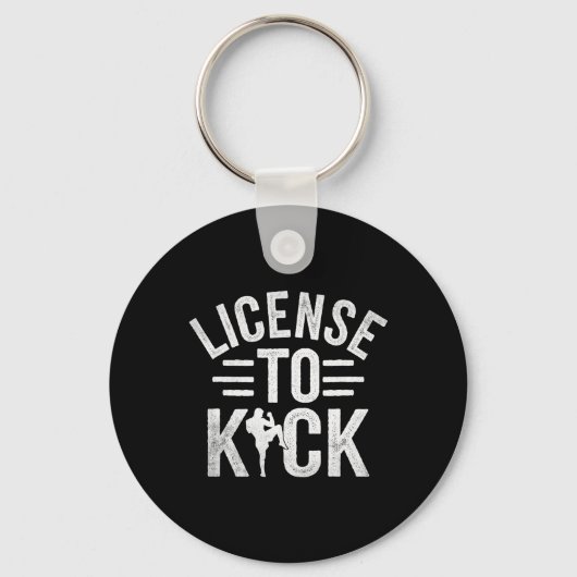 Porte-clés Permis de botter Kickboxing Kickbox Kickboxer _1 (Recto)