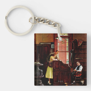 Porte-clés Permis de mariage par Norman Rockwell