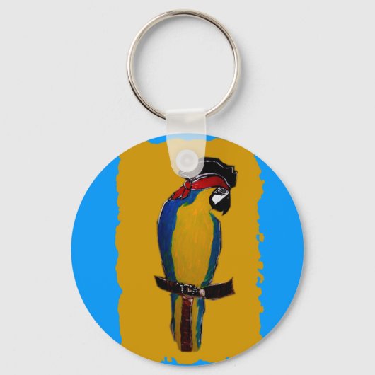Porte-clés Perroquet bleu (Recto)