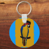 Porte-clés Perroquet bleu (Recto)