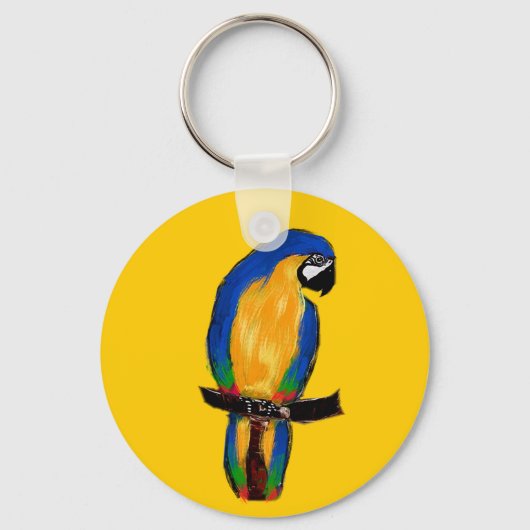Porte-clés Perroquet Bleu (Recto)