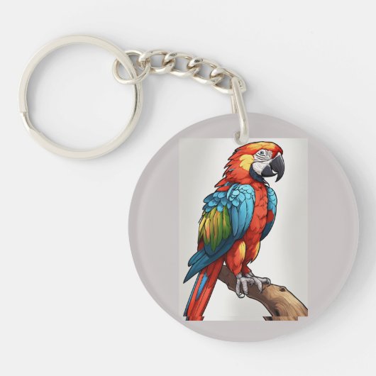Porte-clés 🦜 perroquet coloré (Devant)