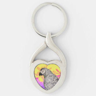 Porte-clés Perroquet gris africain 
