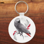 Porte-clés Perroquet gris d'Afrique (Recto)