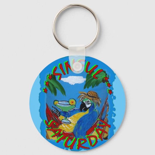 Porte-clés Perroquets de fête (Recto)