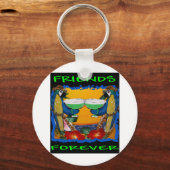 Porte-clés Perroquets de Fête (Recto)