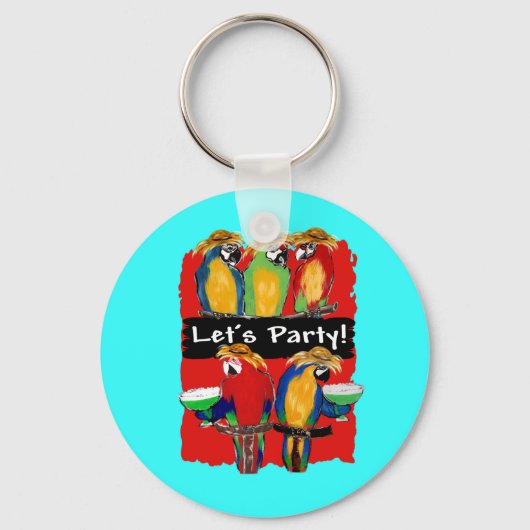 PORTE-CLÉS PERROQUETS DE FÊTE (Recto)