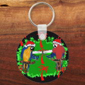 PORTE-CLÉS PERROQUETS DE NOËL (Recto)