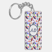 Porte-clés Perroquets et fleurs (Devant gauche)