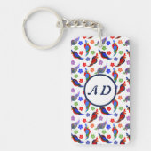 Porte-clés Perroquets et fleurs (Devant)