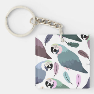 Porte-clés Perroquets Modernes Motif Tropical