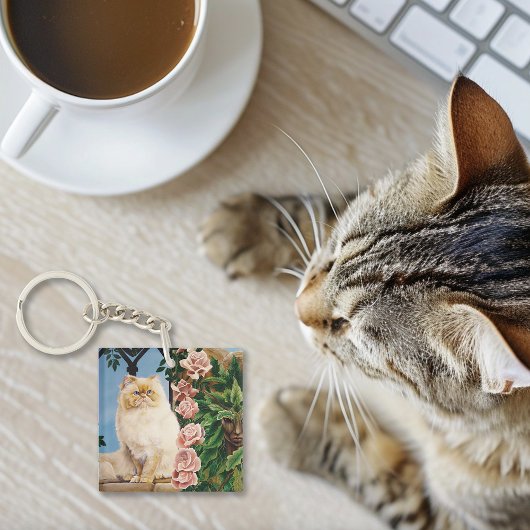 Porte-clés Perse Chat Rose Dryad