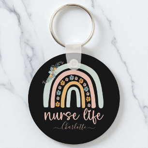 Porte-clés Personalisé Cute Nurse Life Avec Nom Pour Infirmiè