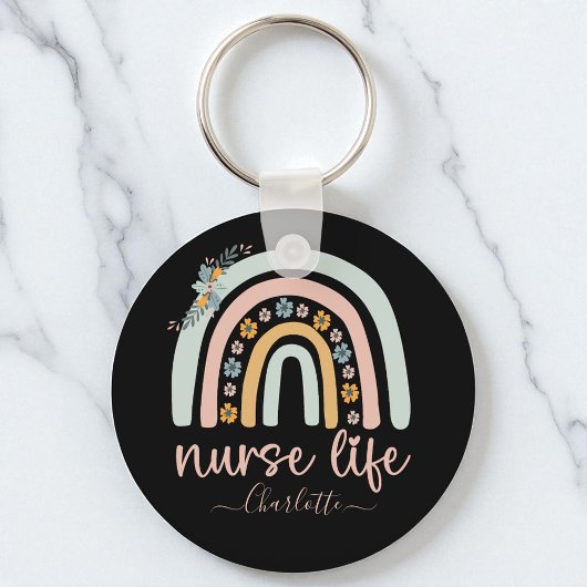 Porte-clés Personalisé Cute Nurse Life Avec Nom Pour Infirmiè
