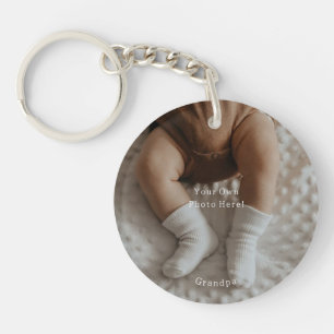 Porte-clés Personalise Your Own Photo et Text Grandpa.