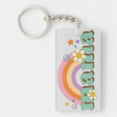 Porte-clés personalised acrylic keyring to hold mum's keys (Devant)