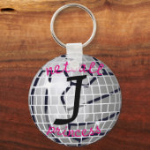Porte-clés Personalised Disco Ball Print Netball Princess (Recto)