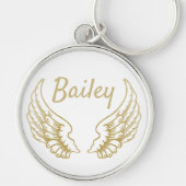 PORTE-CLÉS PERSONALISED GOLD ANGEL WINGS (Devant)