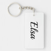 Porte-clés personalisierbar Vorname Elsa schwarz weiß (Devant)