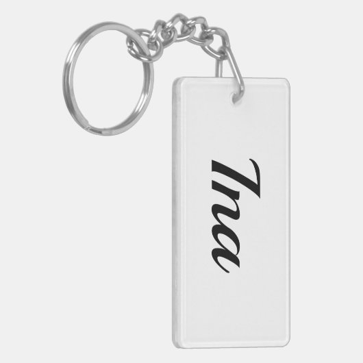 Porte-clés personalisierbar Vorname Ina schwarz weiß (Devant gauche)