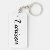 Porte-clés personalisierbar Vorname Larissa schwarz weiß (Dos)