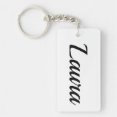 Porte-clés personalisierbar Vorname Laura schwarz weiß (Devant)