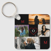 Porte-clés Personalized 4-Photo Collage Mom Monogram (Recto)