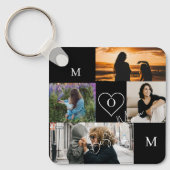 Porte-clés Personalized 4-Photo Collage Mom Monogram (Recto)