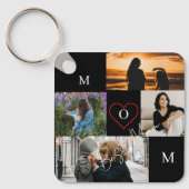 Porte-clés Personalized 4-Photo Collage Mom Monogram (Recto)