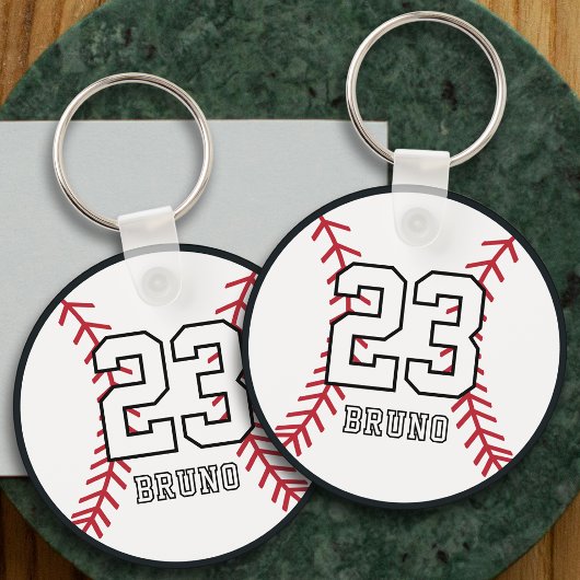 Porte-clés Personalized Baseball Player Name & Number