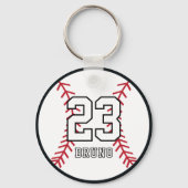 Porte-clés Personalized Baseball Player Name & Number (Recto)