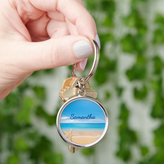 Porte-clés Personalized Beach Keychain | Ocean Name Keychain (main)