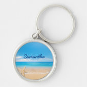 Porte-clés Personalized Beach Keychain | Ocean Name Keychain (Devant)