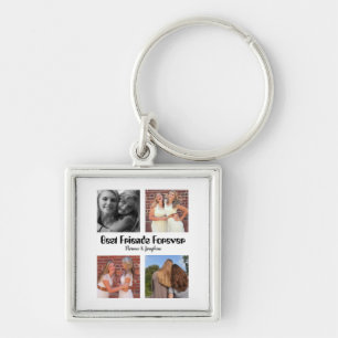 Porte-clés Personalized Best friends forever 4 photo collage