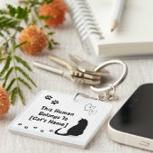 Porte-clés Personalized Black Cat Keychain (Devant Droit)