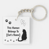 Porte-clés Personalized Black Cat Keychain (Dos)
