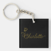 Porte-clés Personalized Bloom Design Custom Name Keychain Gif (Devant)