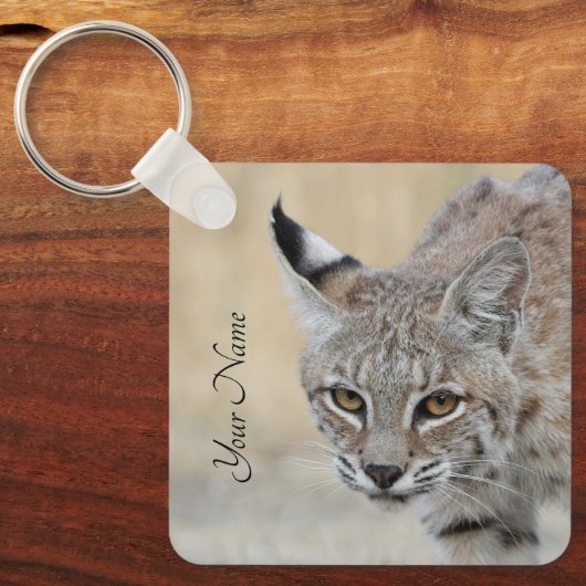 Porte-clés Personalized Bobcat Keychain - Add Your Name (Recto)