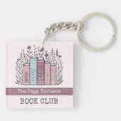 Porte-clés Personalized Book Club Floral (Dos)