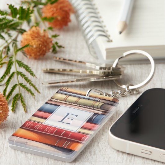 Porte-clés Personalized Book Lover Monogram  (Devant droit)