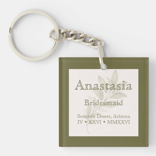 Porte-clés Personalized Bridesmaid  (Devant)