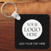 Porte-clés Personalized Business Logo QR Code Modern Employee (Recto)