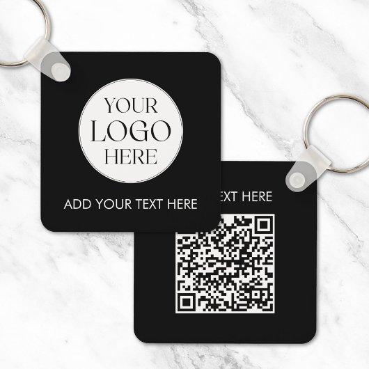 Porte-clés Personalized Business Logo QR Code Modern Employee