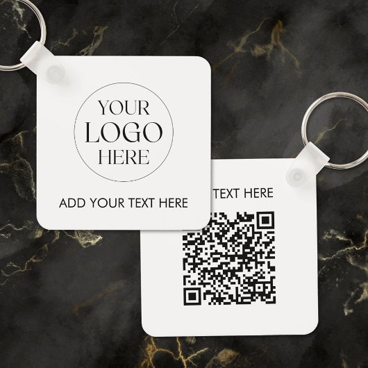 Porte-clés Personalized Business Logo QR Code Modern Employee