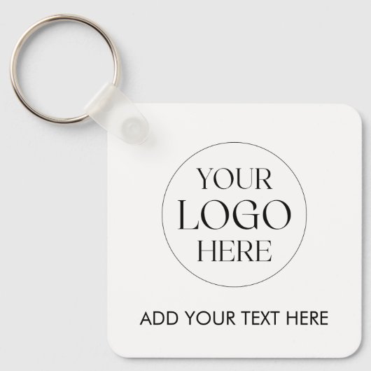 Porte-clés Personalized Business Logo QR Code Modern Employee (Recto)