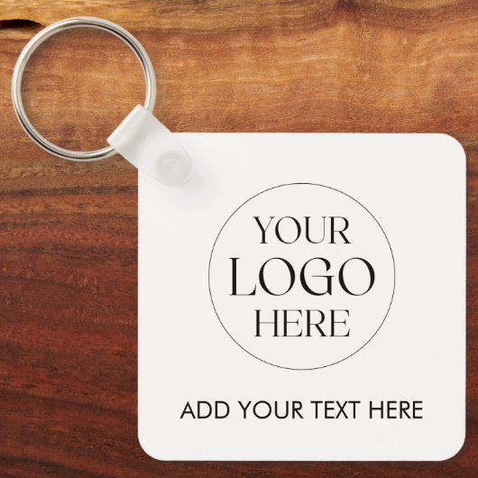 Porte-clés Personalized Business Logo QR Code Modern Employee (Recto)