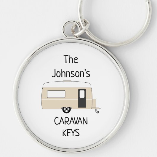 Porte-clés Personalized Caravan Keys name (Devant)