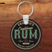 Porte-clés Personalized Caribbean Rum Liquor Bottle Label Bar (Recto)