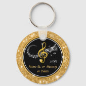 Porte-clés Personalized Cheap Music Themed Party Favors (Recto)